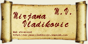 Mirjana Vladiković vizit kartica